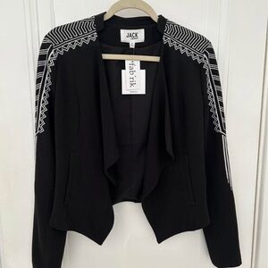 BB Dakota Black Jacket with White Accents